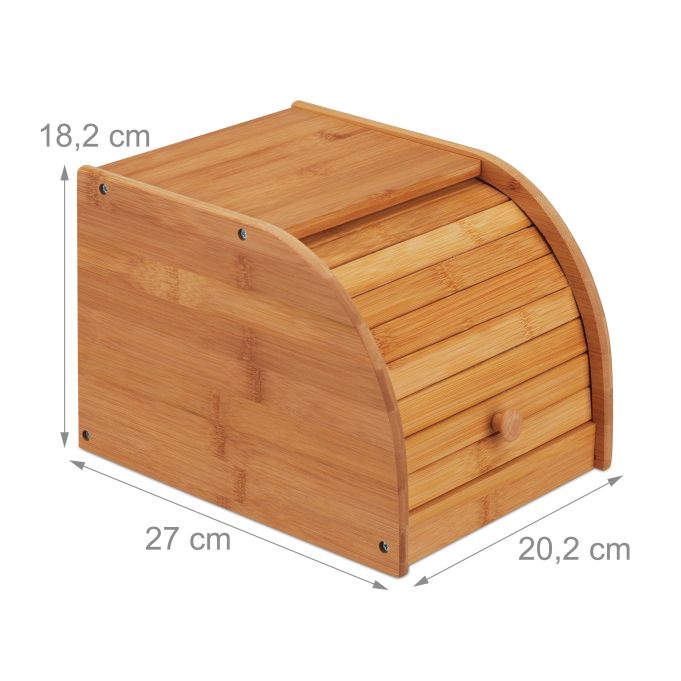 Boîte à Pain Compacte Bambou Naturel