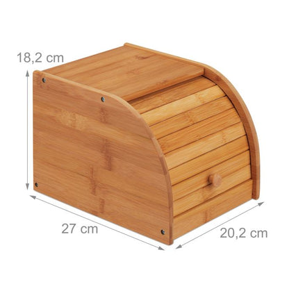 Boîte à Pain Compacte Bambou Naturel