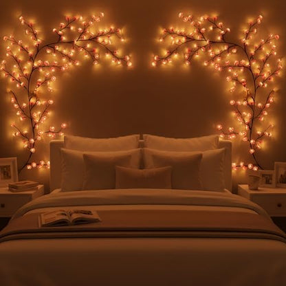 lumineuse LED en forme de fleurs de cerisier, 144 LED, 2,3 m
