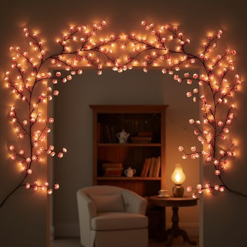 lumineuse LED en forme de fleurs de cerisier, 144 LED, 2,3 m