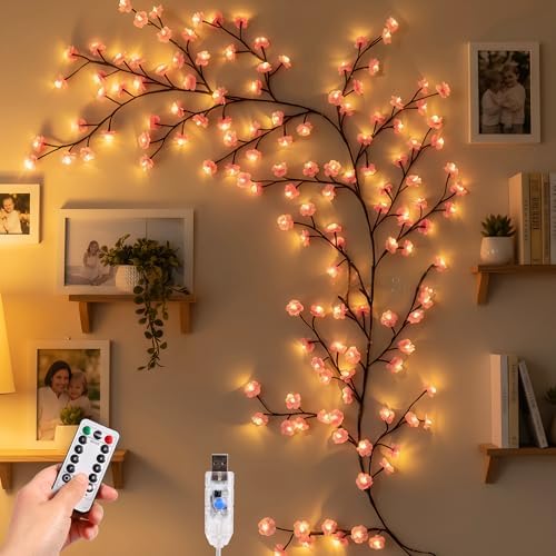 lumineuse LED en forme de fleurs de cerisier, 144 LED, 2,3 m
