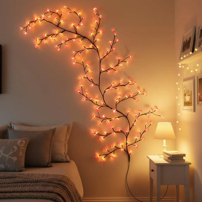 lumineuse LED en forme de fleurs de cerisier, 144 LED, 2,3 m