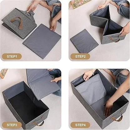 Pack de 4 Boîtes de Rangement pour Vêtements